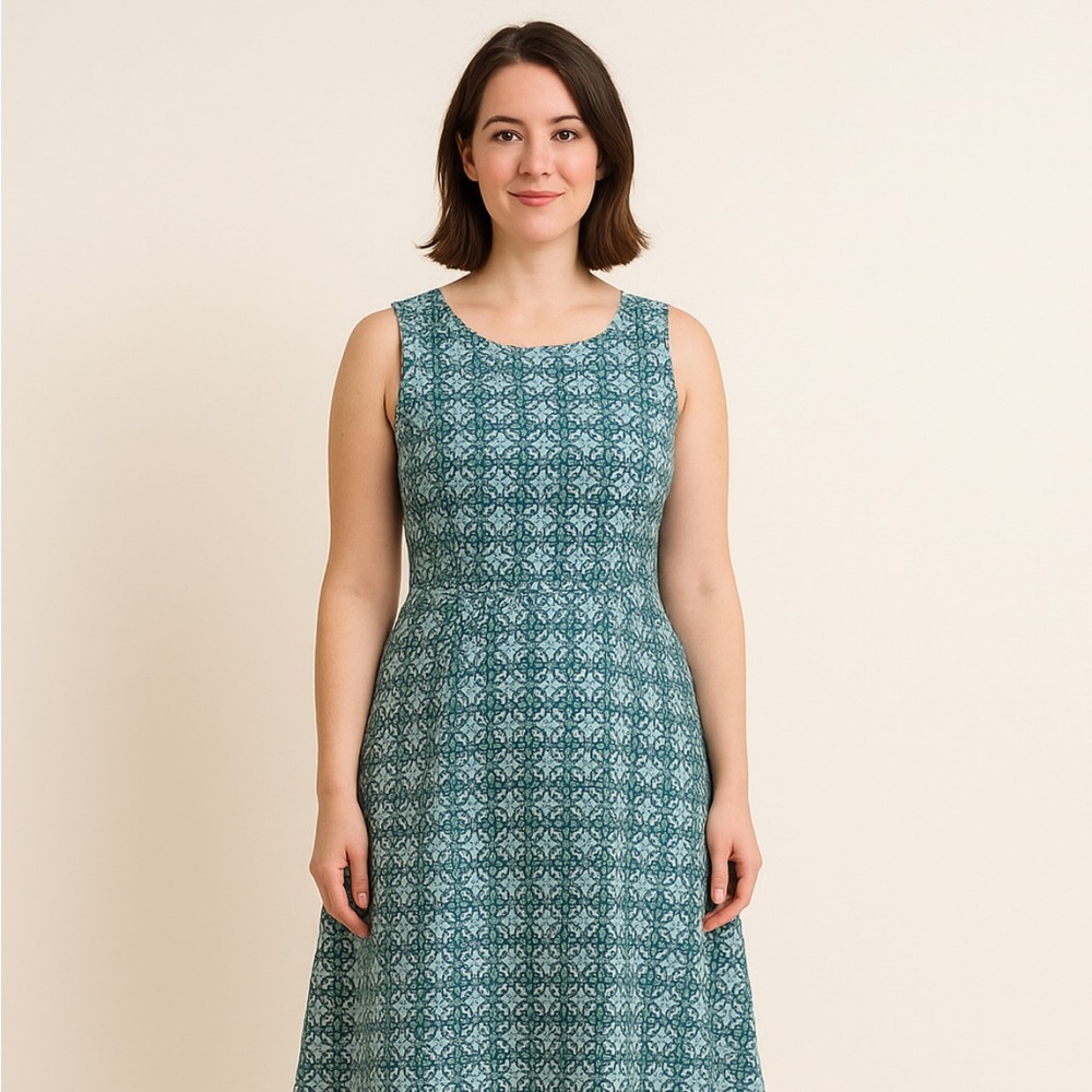 Brooks Brothers Blue Floral Midi Dress